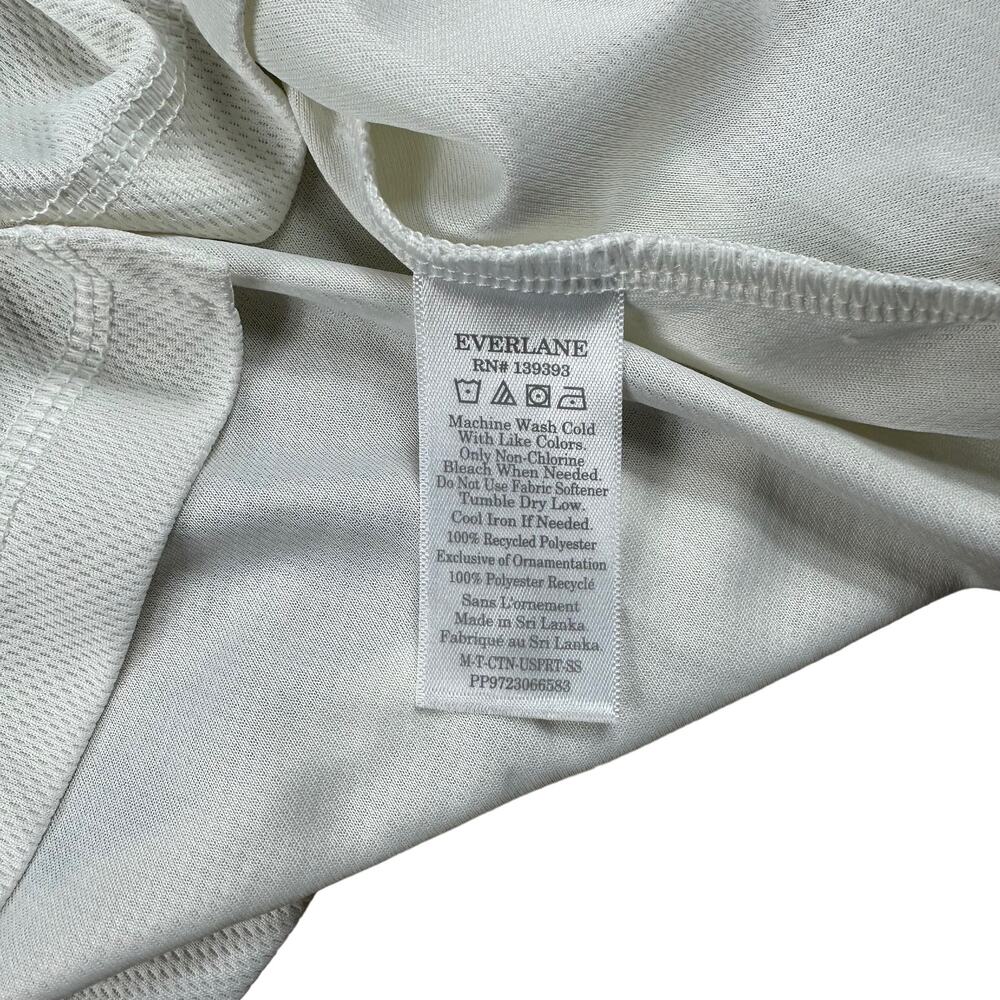 EVERLANE The Sport Crew Neck Short Sleeve‎ Tee T-Shirt White Medium Perform Gym - Picture 4 of 5